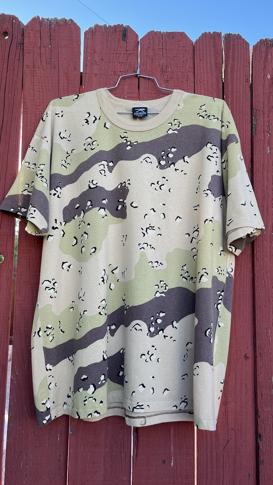 Vintage 90s Rothco Desert Storm Camo Shirt Single Stitch 3XL 80s Chocolate Chip