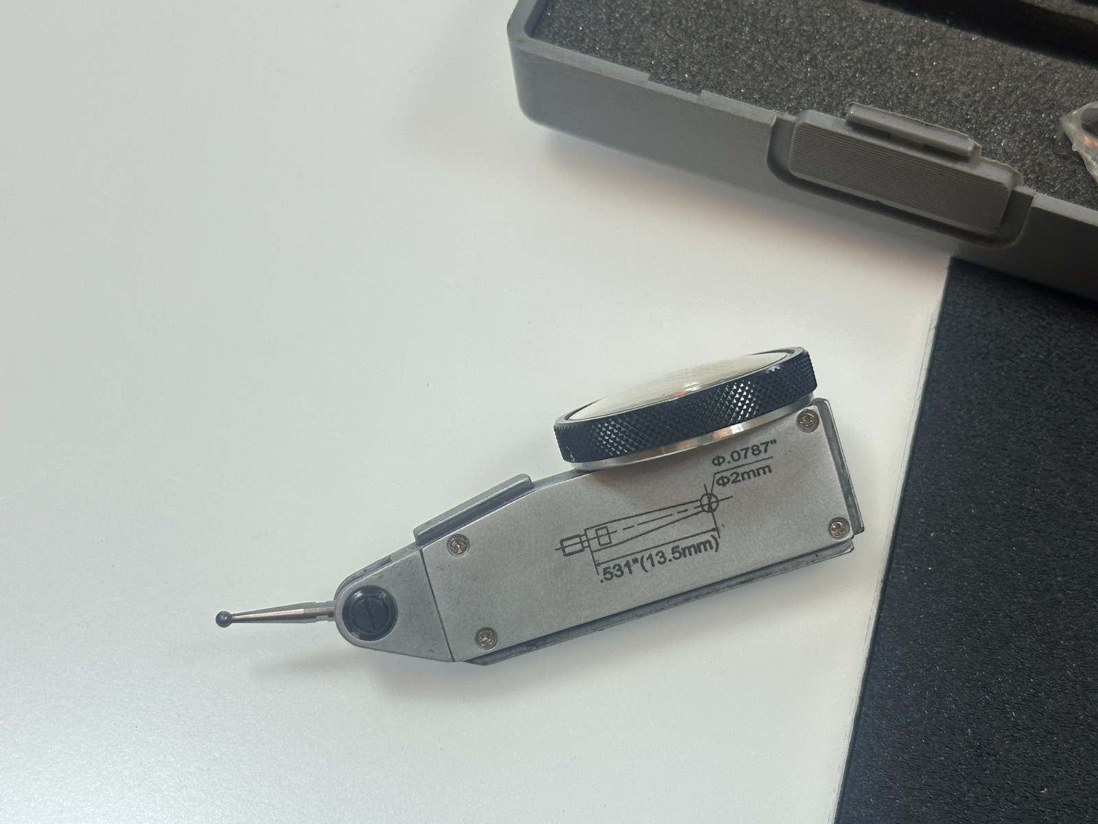 SPI Tools 21-379-3, 0.005 Dial Grad, Horizontal Dial Test Indicator, w/ Case
