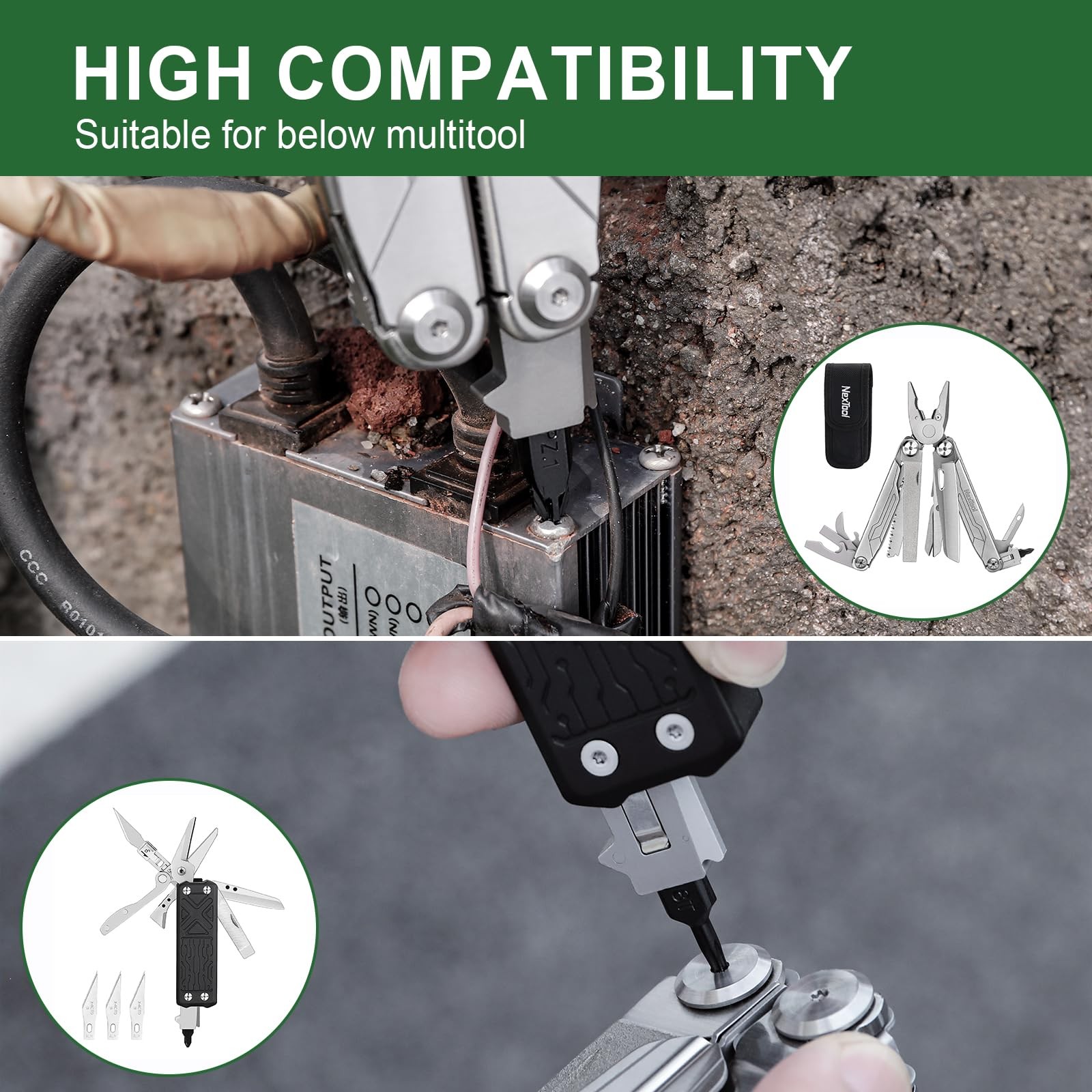 , Bit Kit, 10 Double-Ended Screwdriver Bit Set for Multi-Tools, Pocket Tool E...