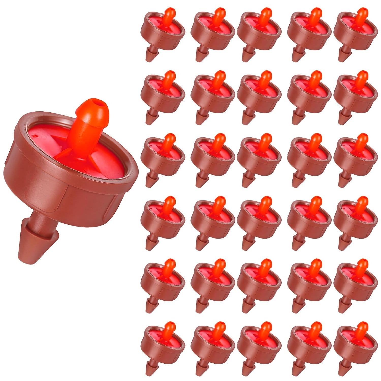 30 Pcs 4 GPH Pressure Compensating Drip Irrigation Emitters Drippers Watering