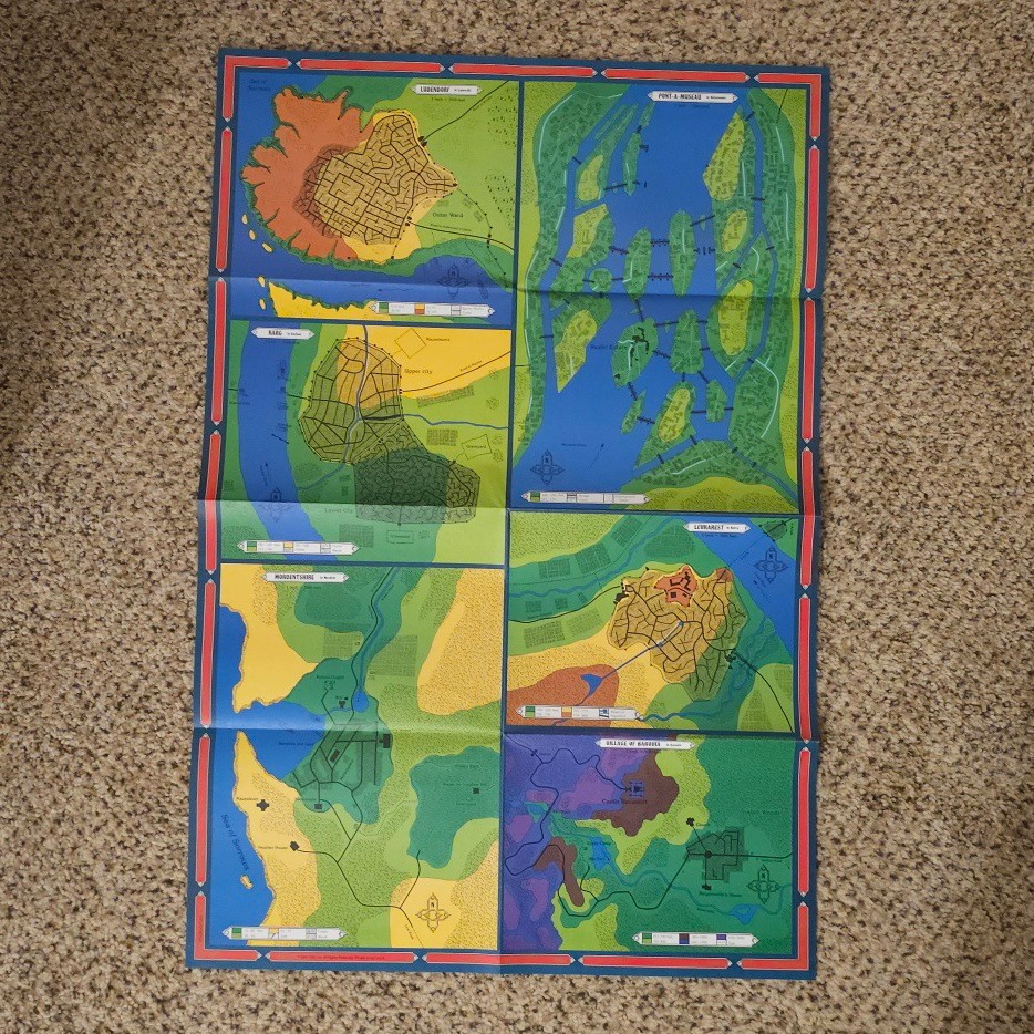 AD&D Fold Out Map #4 from Ravenloft Realm of Terror - Dungeons Dragons TSR 1053