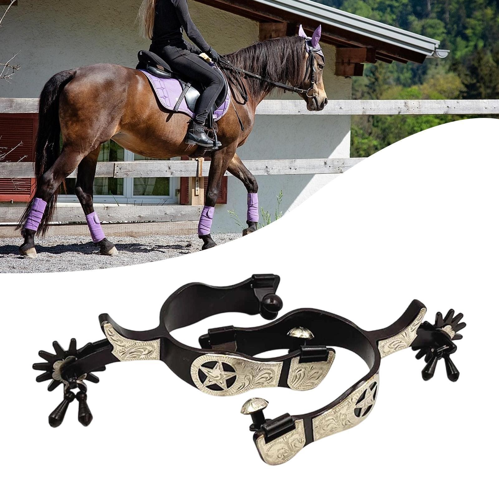 2Pcs Horse Spurs Stainless Steel Equipment Decoration Easy to Install Western