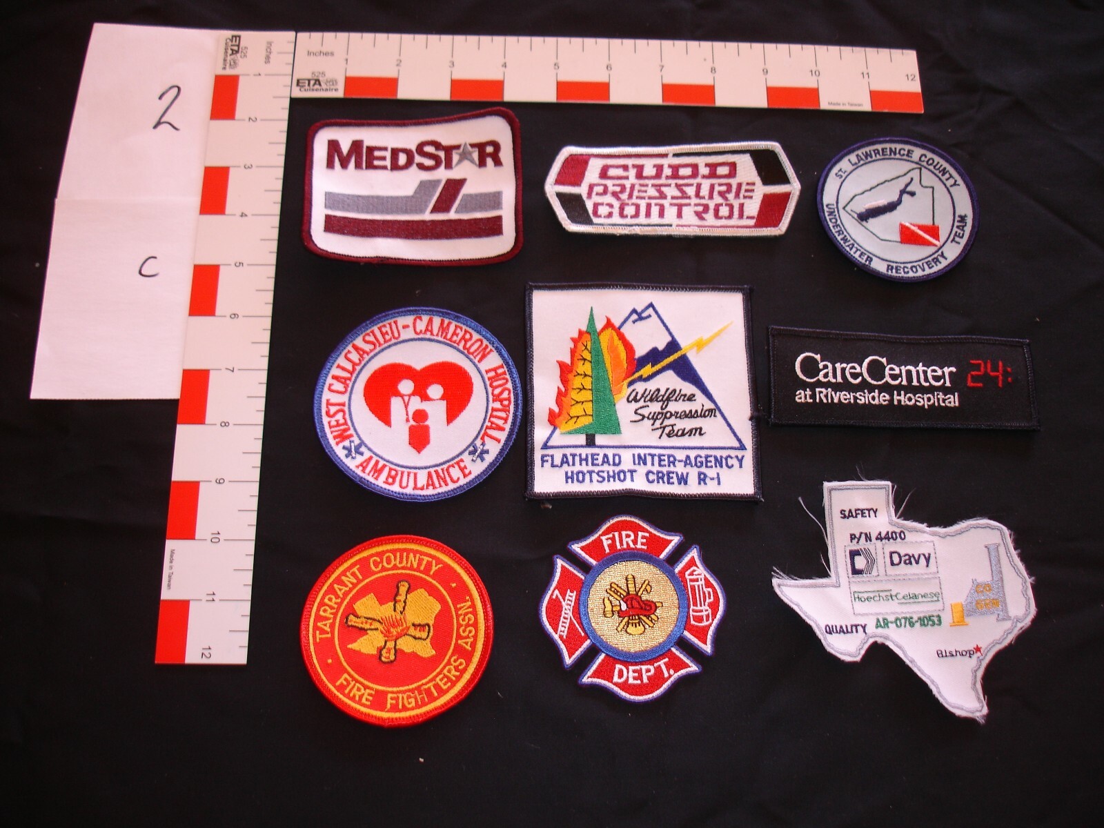 firefighter, rescue  patch, vintage collectors set, new old stock