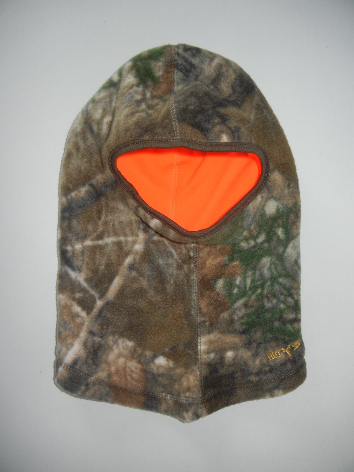 HOT SHOTS Brown/Orange Reversible REALTREE CAMO FLEECE HOOD Hike Ski Head Cover