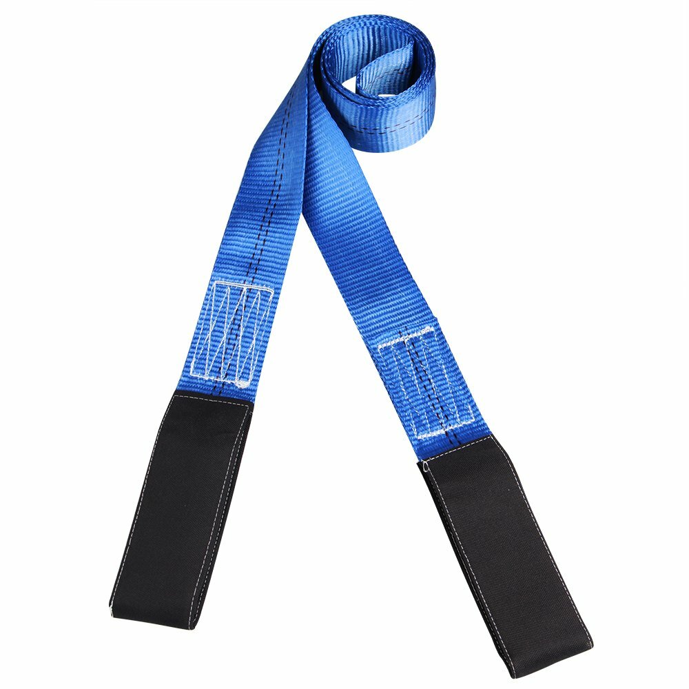 2x Heavy Duty 6' x 2" Nylon Flat Lifting Sling Strap Eye & Eye Polyester Webbing