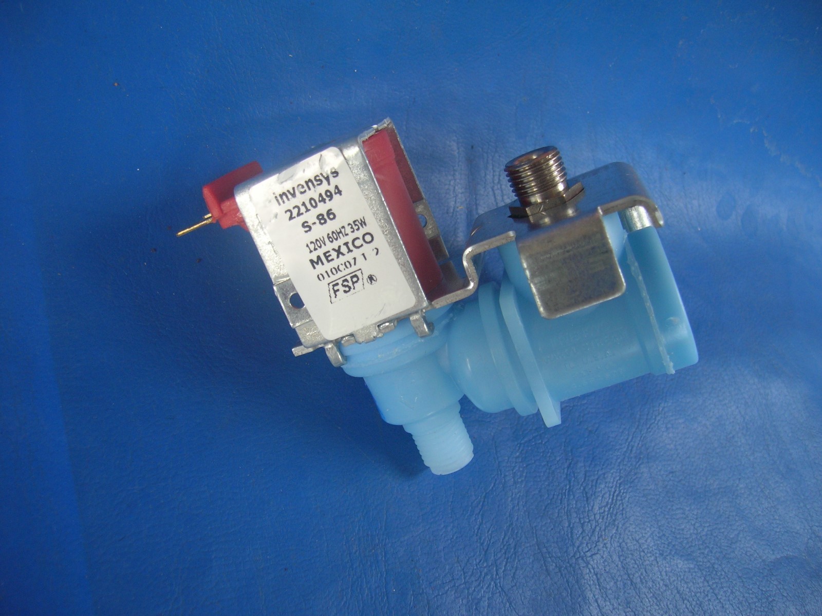 NEW Water valve genuine Whirlpool 120V #2210494 threaded outlet / NO connectors