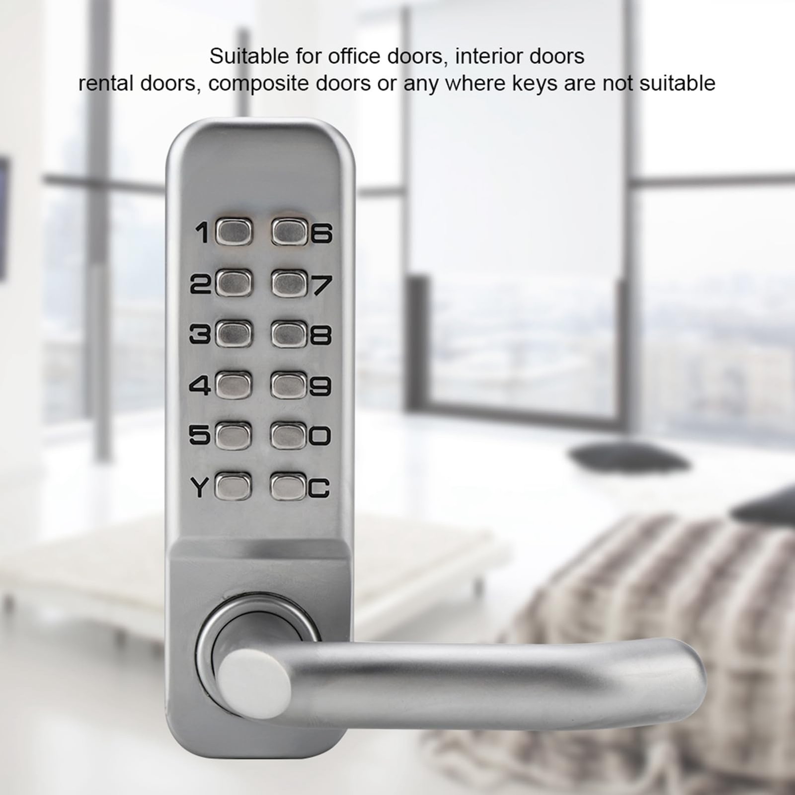 Ftvogue Digit Keypad Door Lockkeyless Combination Coded Lockzinc Alloy Password