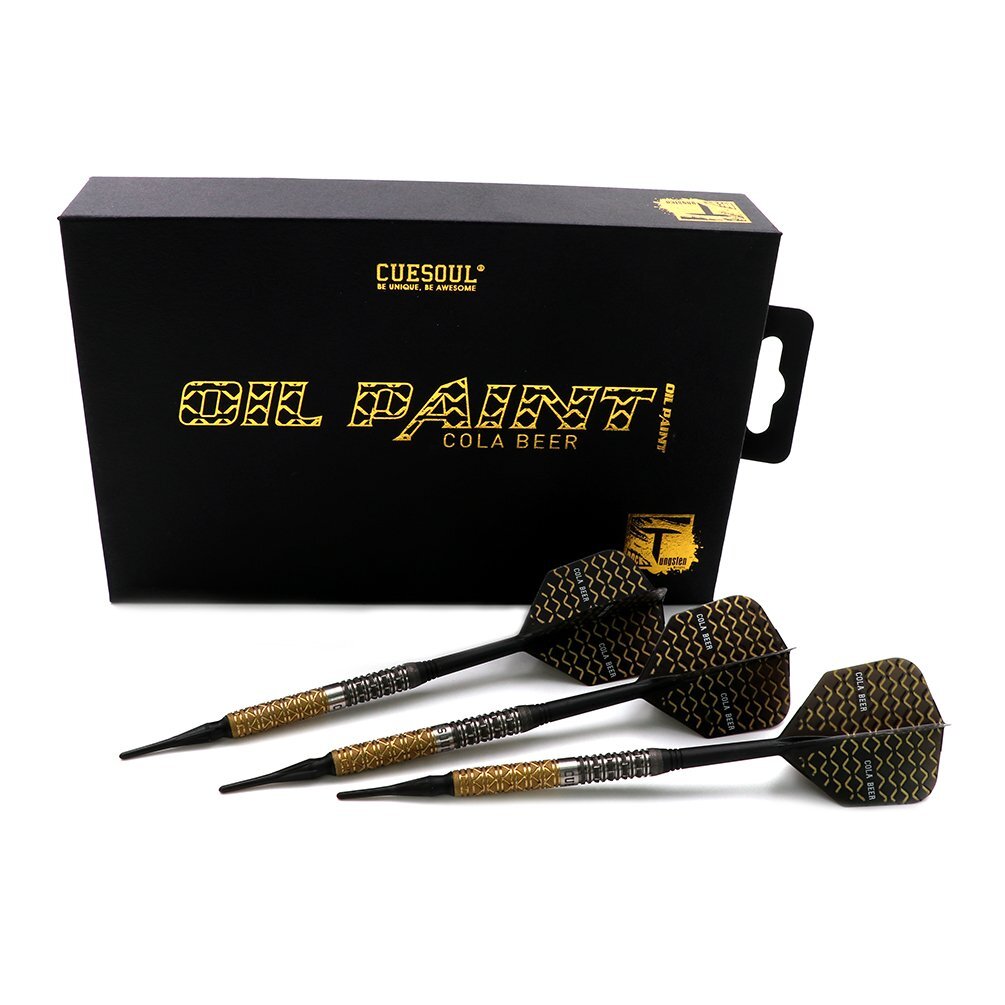 CUESOUL COLA BEER Oil Paint Finished-19g Soft Tip 90% Tungsten Darts