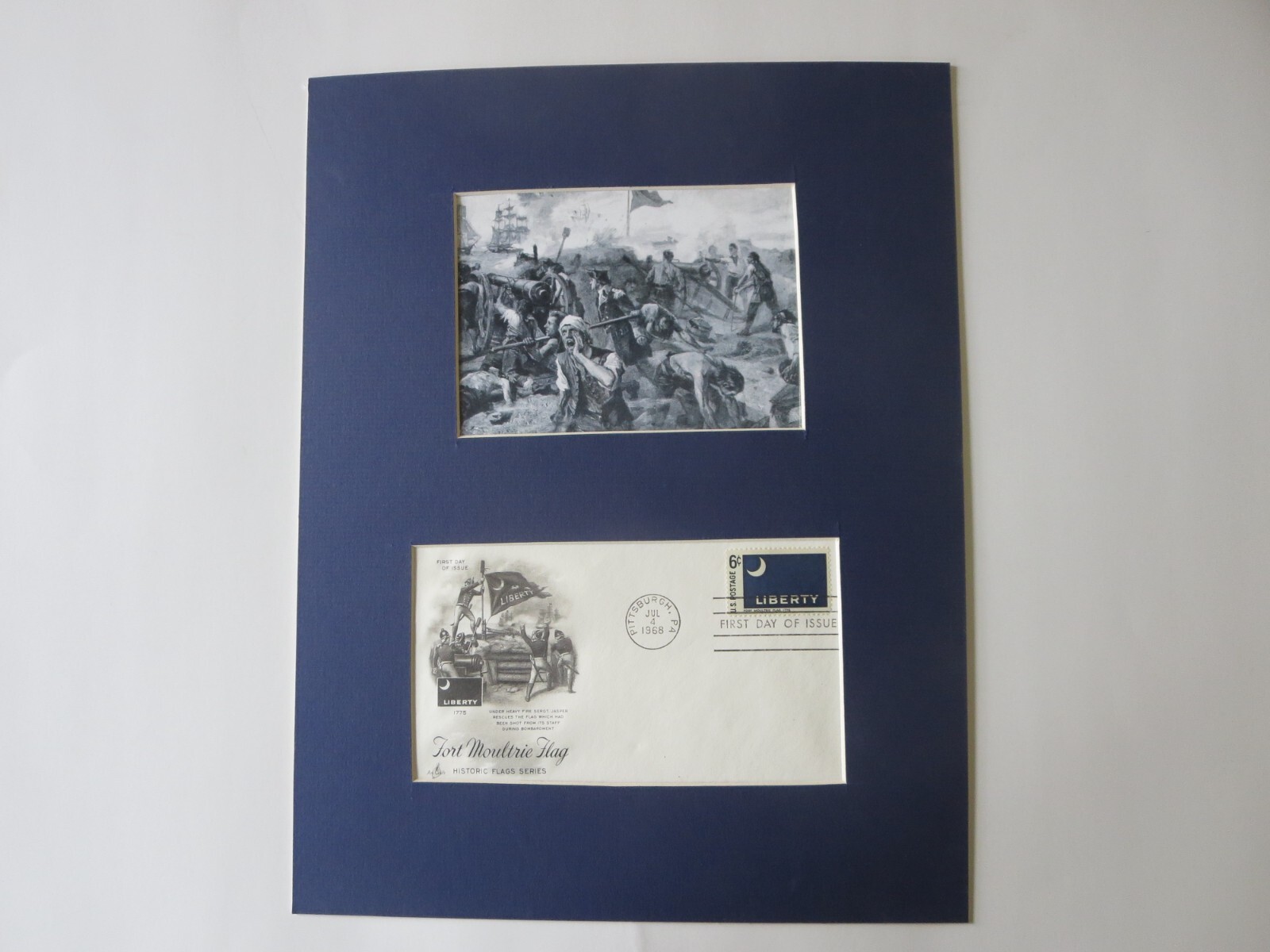 Fort  Moultrie defends Charleston & First Day  Cover of Fort Moultrie flag stamp