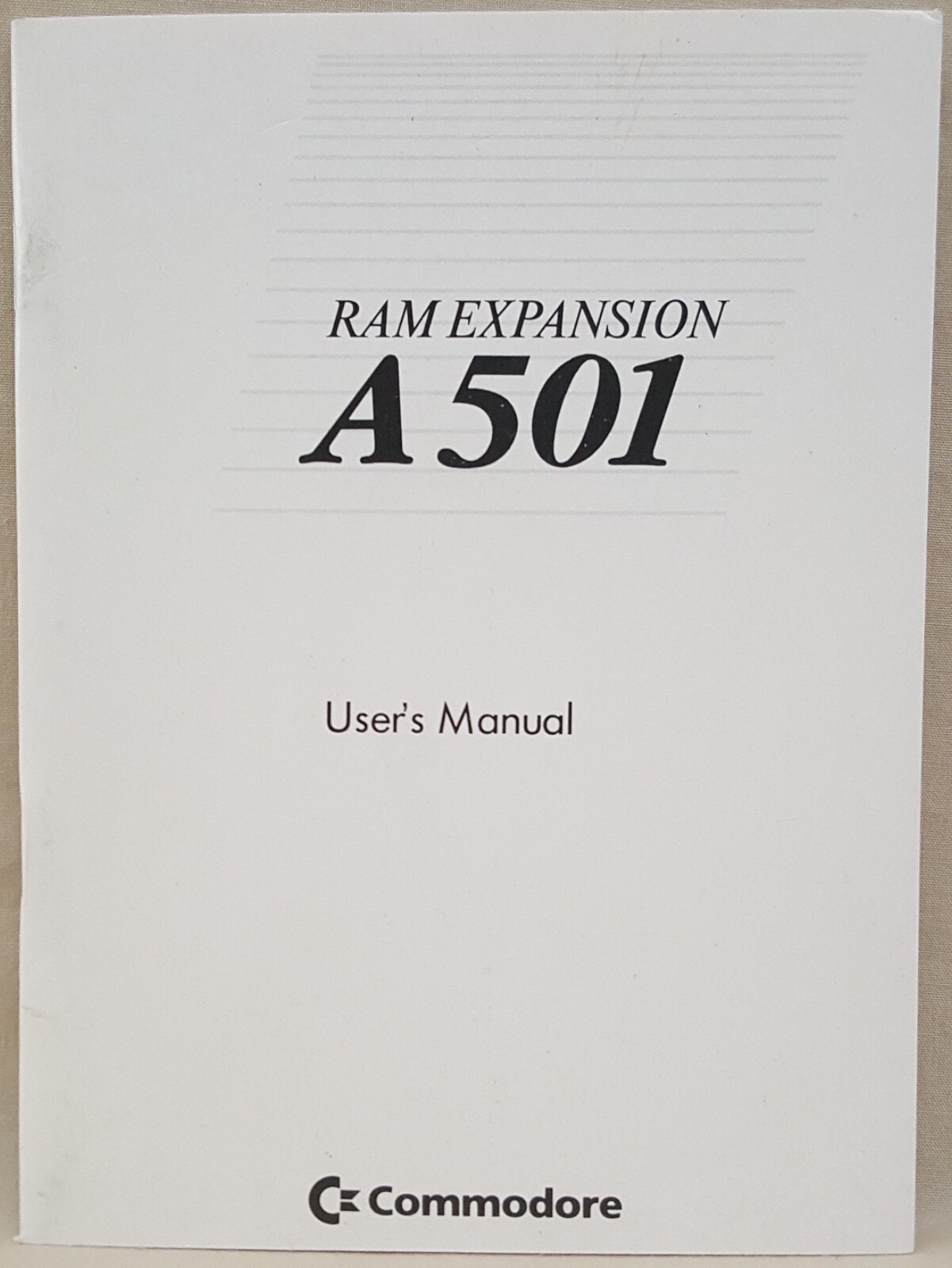 501 RAM Memory Expansion Card Multi-Language MANUAL for Commodore Amiga A501