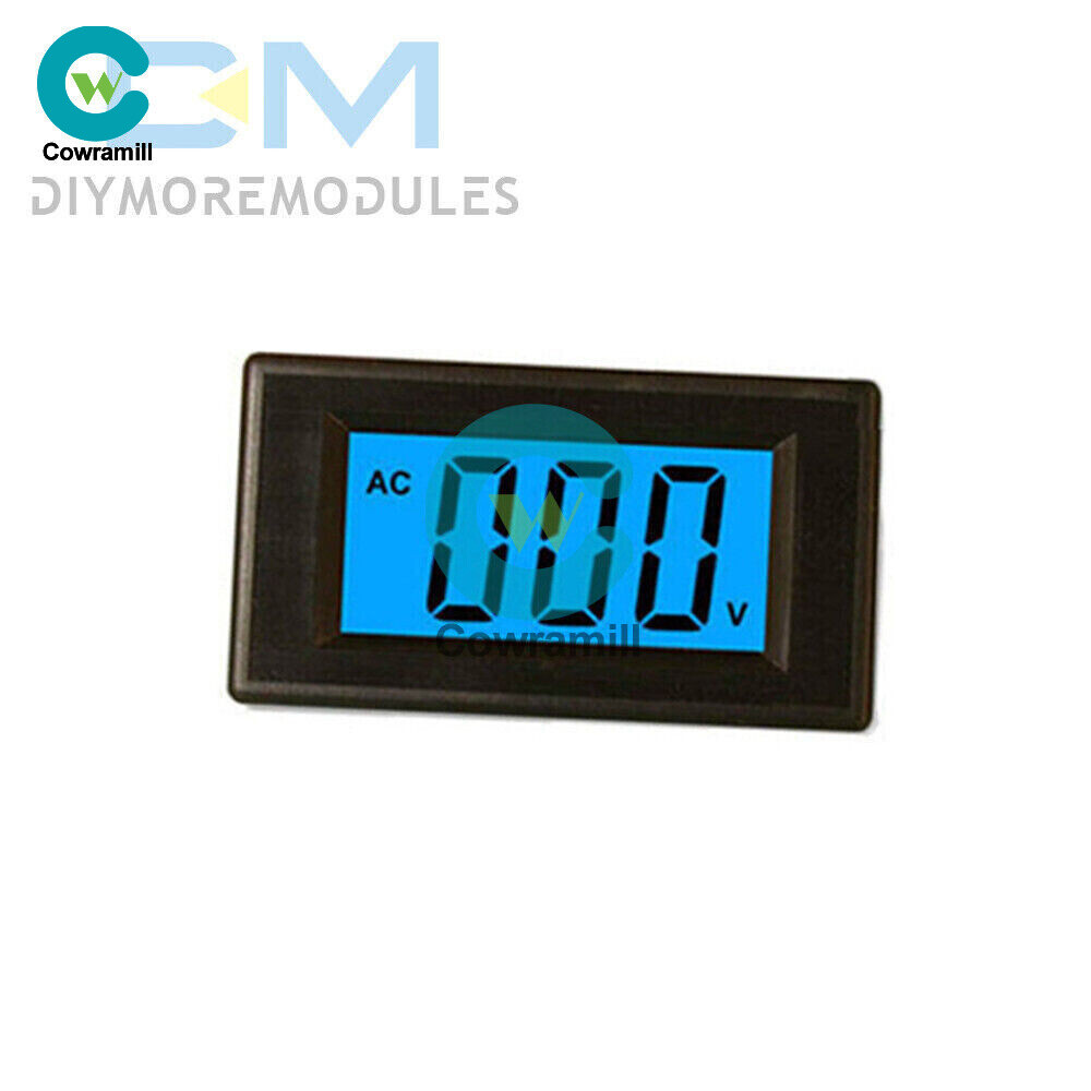 Blue LCD AC 0-500V Voltmeter Panel 2/4-Wire Digital Alternating Voltage Meter