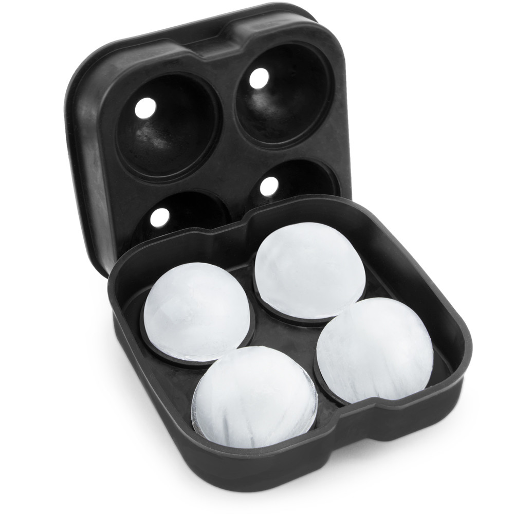 Ice Spheres Tray Mold with 4 Slots - Makes 2" Ice Balls