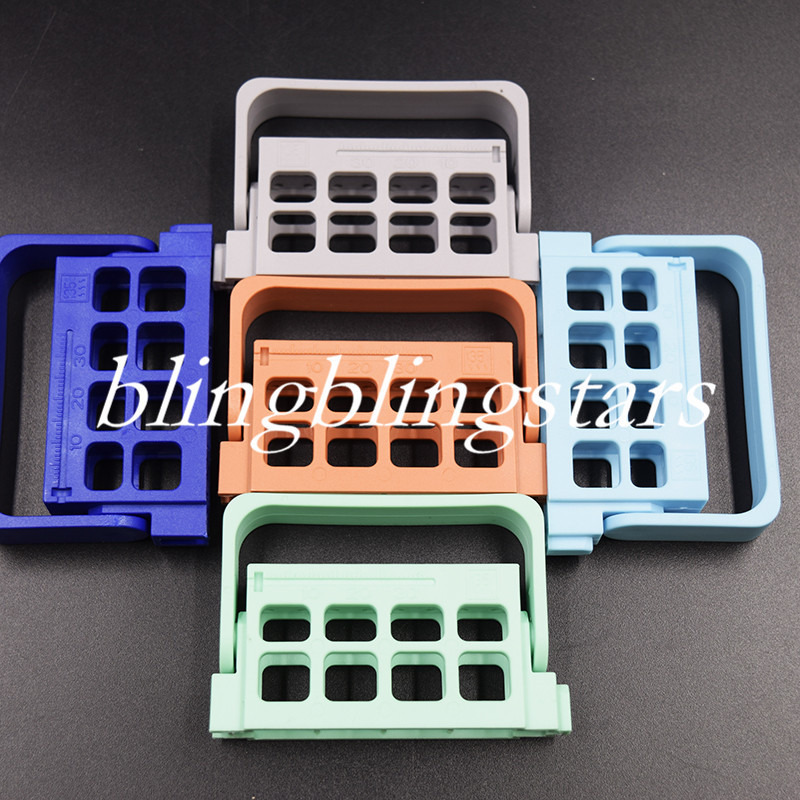 5 Pcs Dental 16 Hole Bur Endo File Block Holder Stand Autoclave Disinfection Box