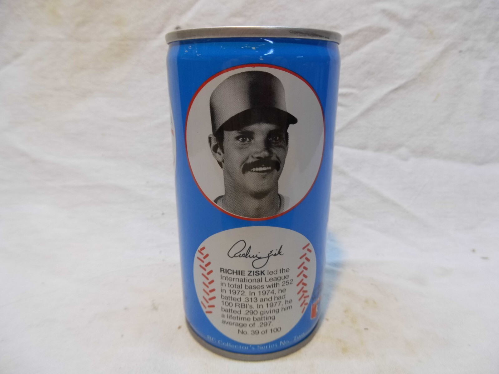 ROYAL CROWN RC COLA BASEBALL C/S SODA CAN~RICHIE ZICK #39/100