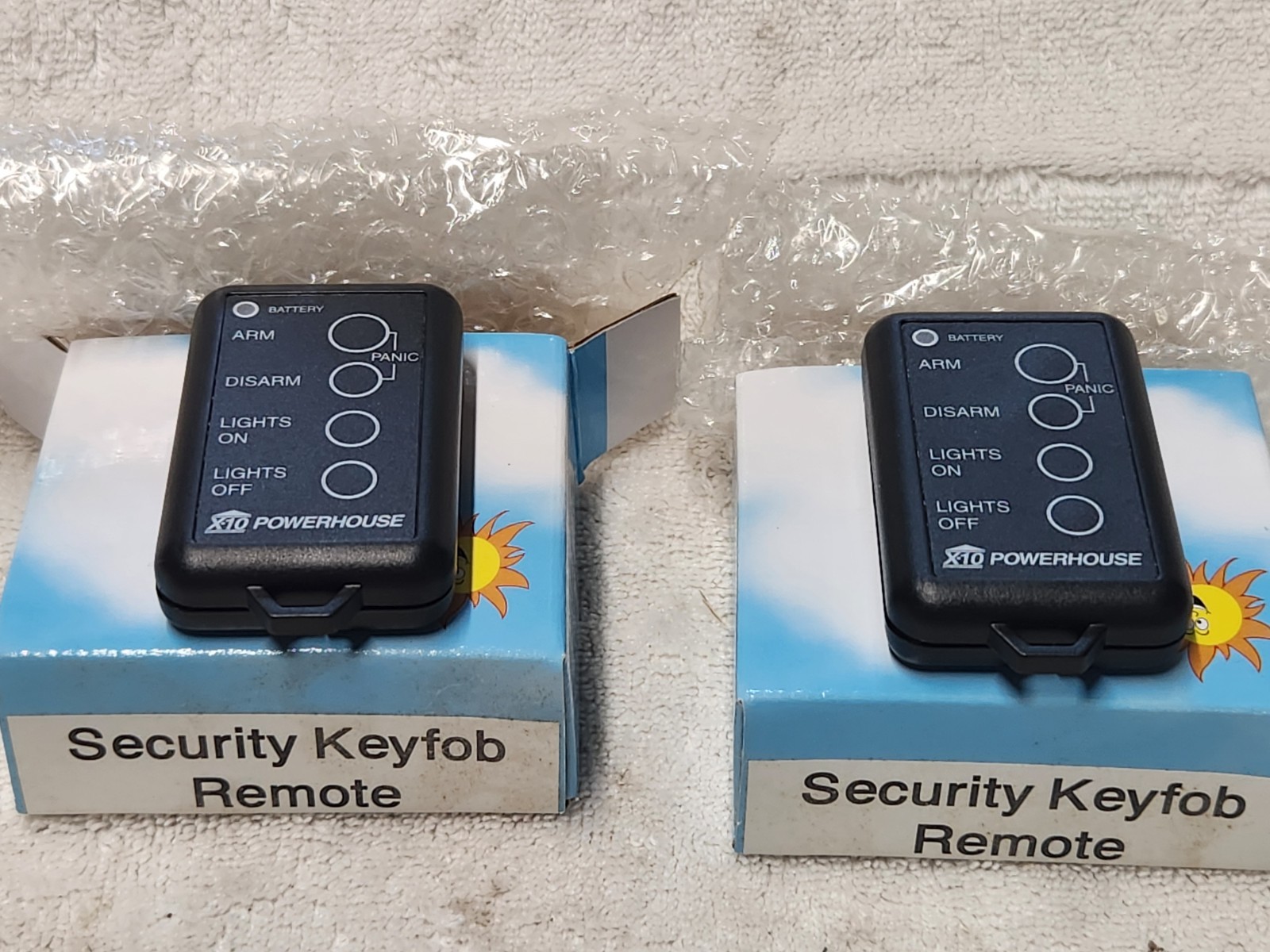 Lot of 2 X-10 Powerhouse KR10A Security Keyfob Remote Control NEW FREE SHIPPING