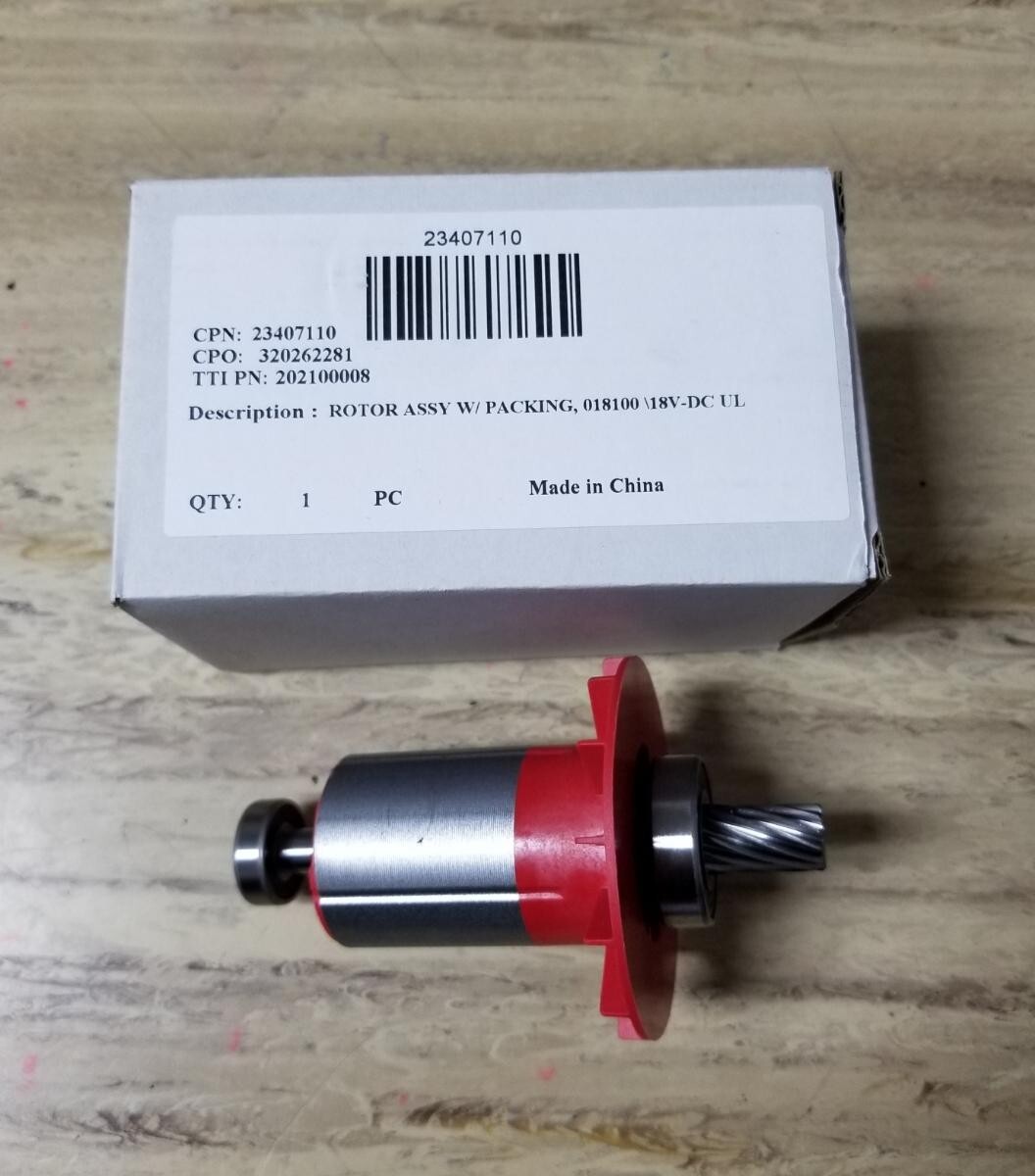 Milwaukee Electric Tool, Rotor Assembly Part #: 23-40-7110
