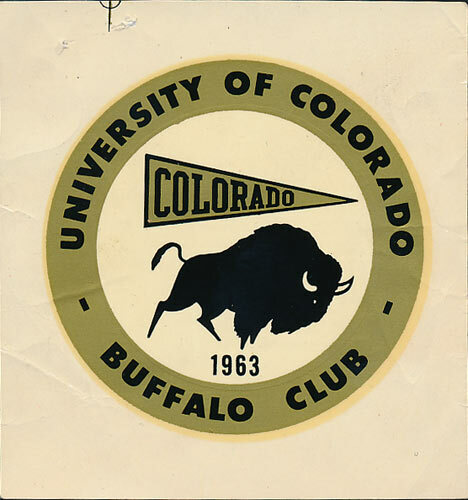 University of Colorado RARE Original 1963 Buffalo Club Decal College NCAA logo