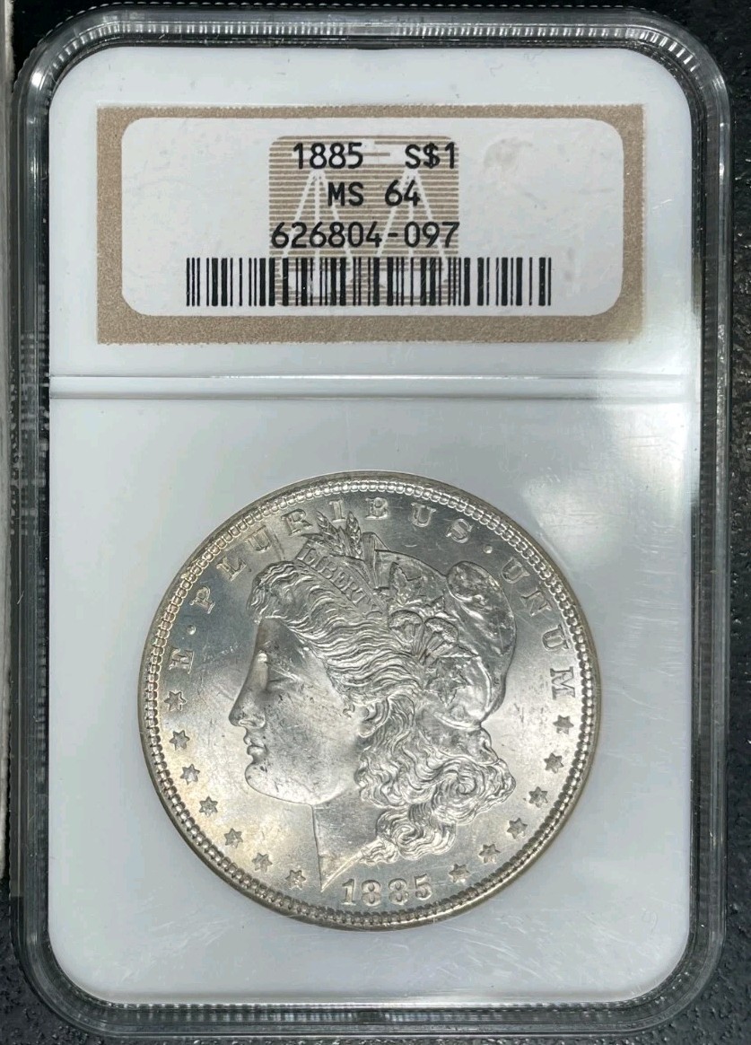1885 MORGAN SILVER DOLLAR~NGC MS 64 ~BEAUTIFUL COIN~ REF#04-097