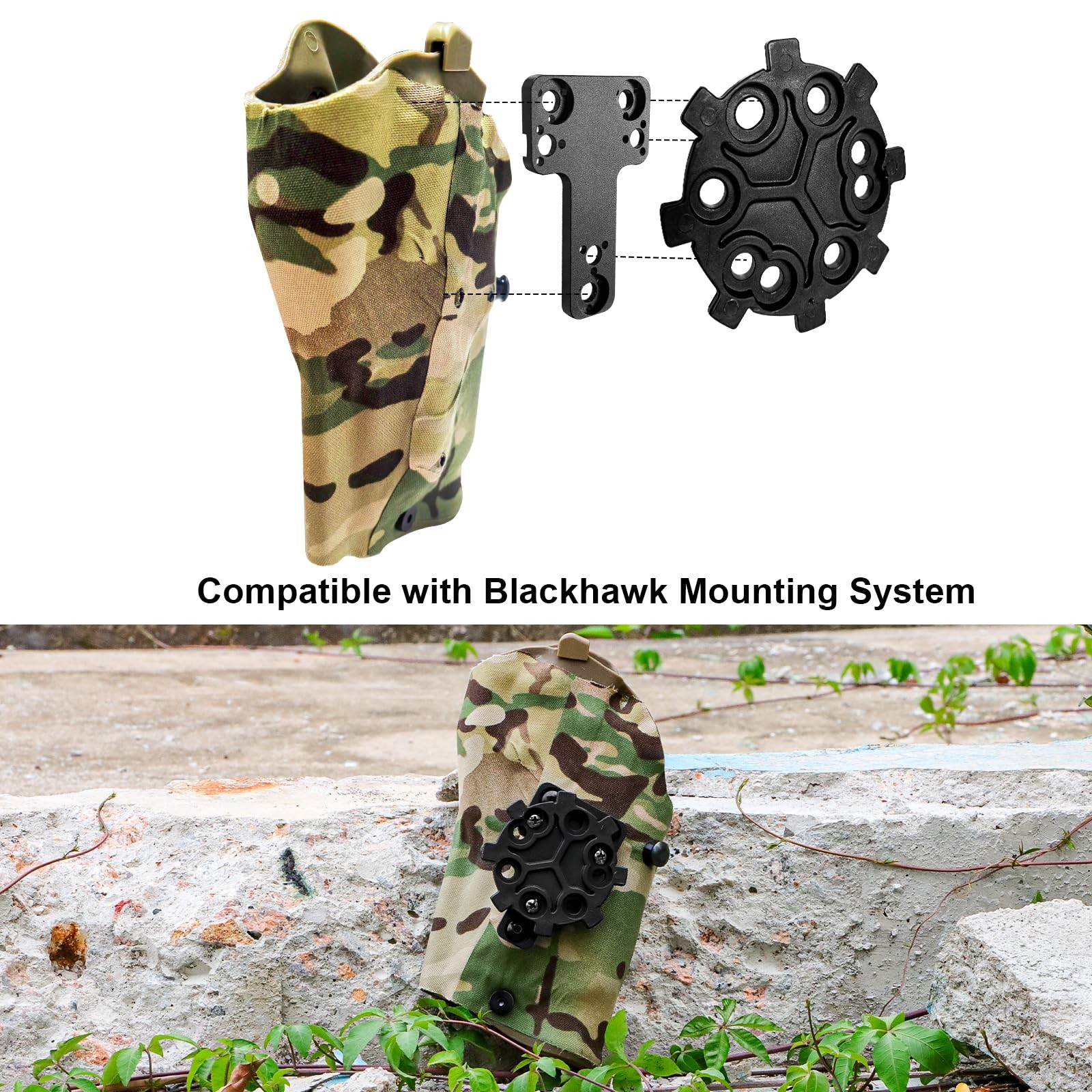 REXTECH Cross Platform Adapter for Blackhawk and Safariland Holster Black