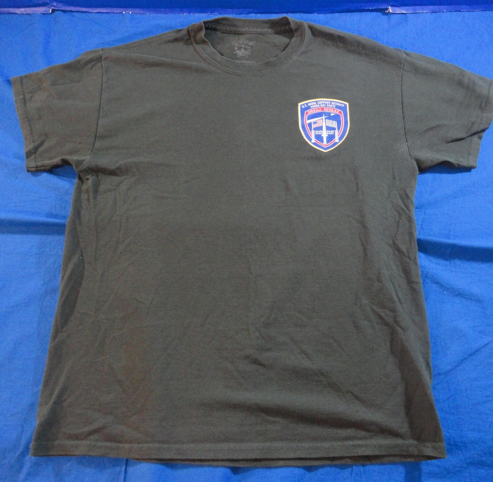 US NAVAL SUPPORT ACTIVITY SOUDA BAY CRETE ST PATRICKS SOFTBALL T SHIRT MEDIUM