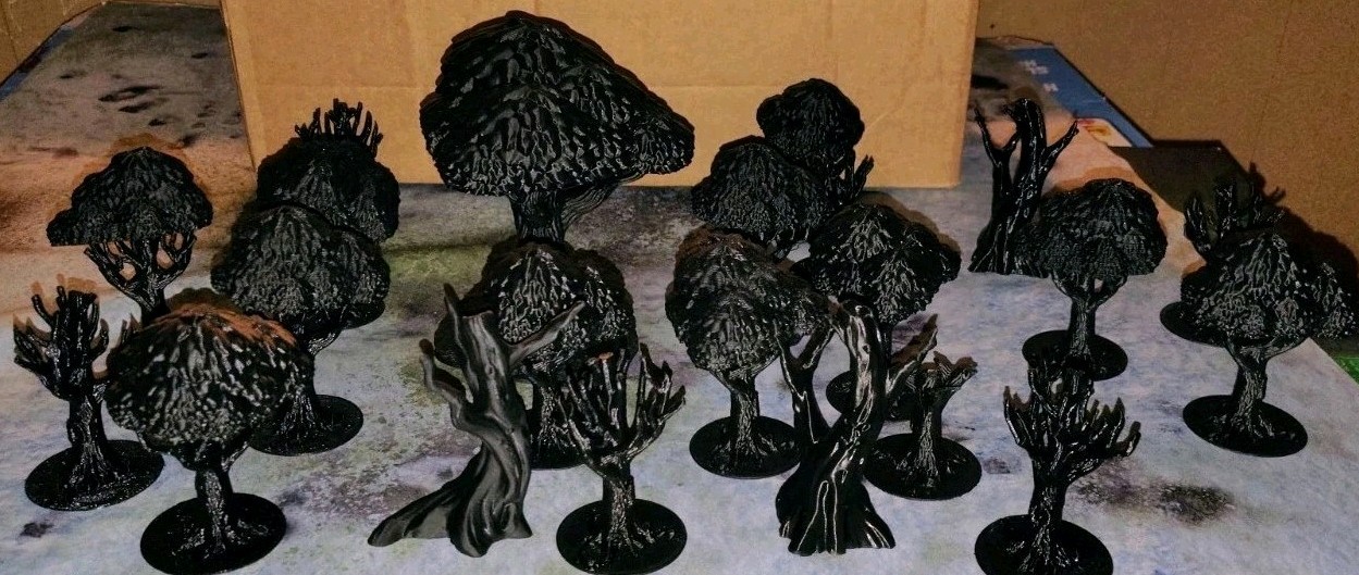 Tabletop War Game Terrain Tree Forest Pieces Bulk Lot Scenery over 20 pieces
