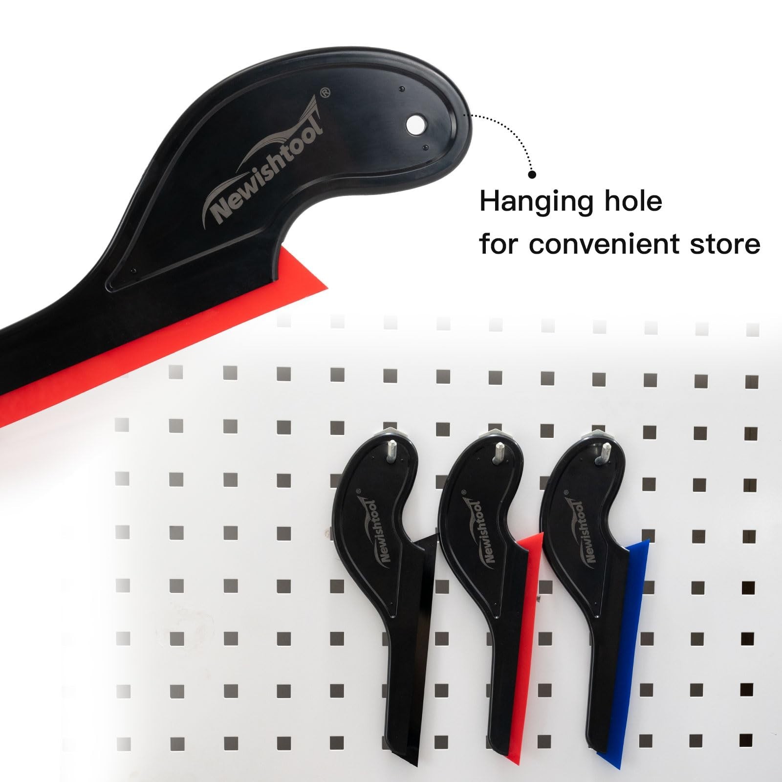 3 PCS Window Tint Tools - Silicone Squeegee Set, Long Handle Water Blade for Aut