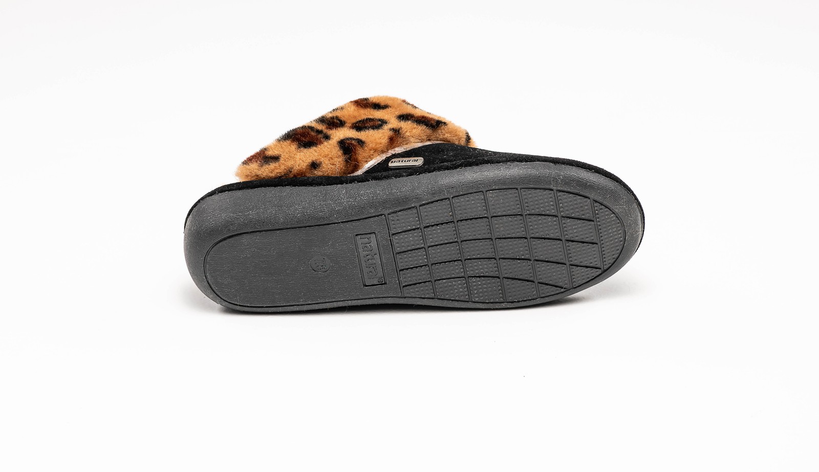 Natural Suede Women Slippers | Leopard/black |7