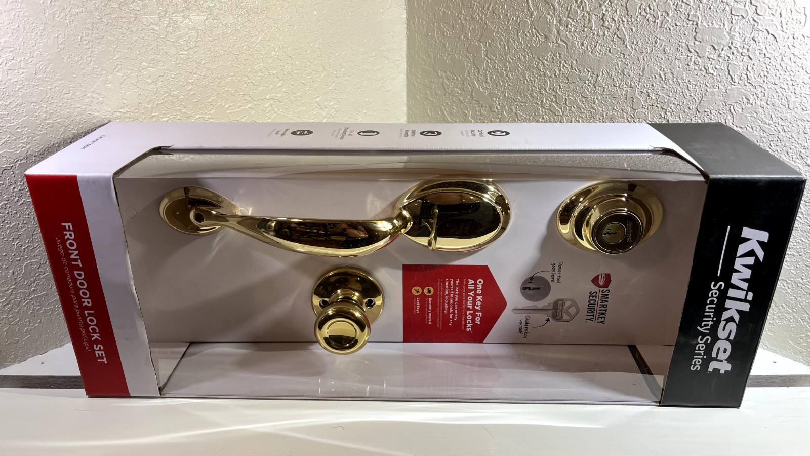 Kwikset Security Series Front Door Lock Set – Polished Brass