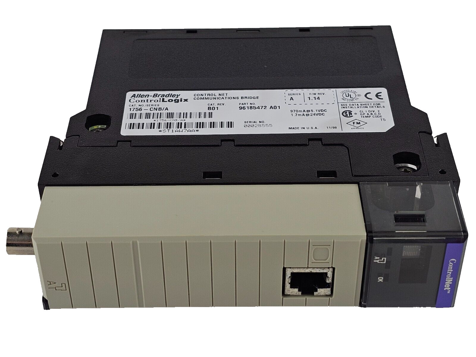 Allen Bradley 1756-CNB /A ControlLogix Control Net Comms Bridge 1756CNB