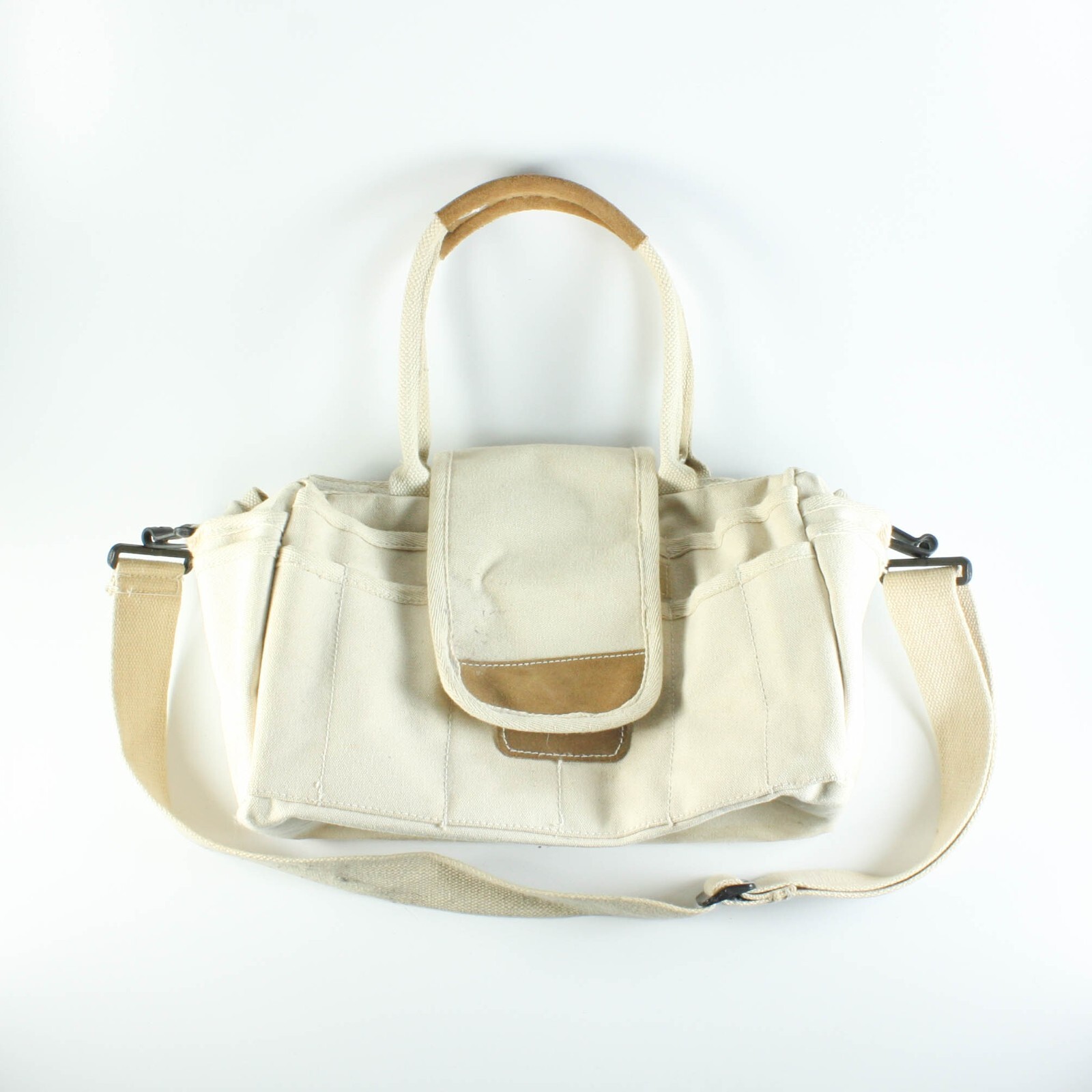 Unbranded - Natural Canvas Travel Art Bag - Medium-Sized Tote 13" x 9" x 7"
