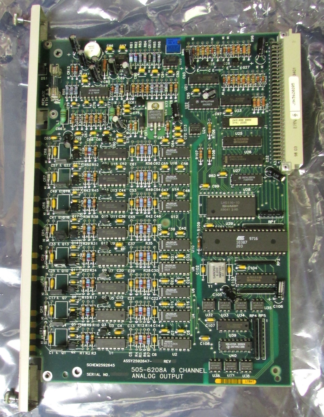 SIEMENS 505 6208A 8 Channel Analog Output Module