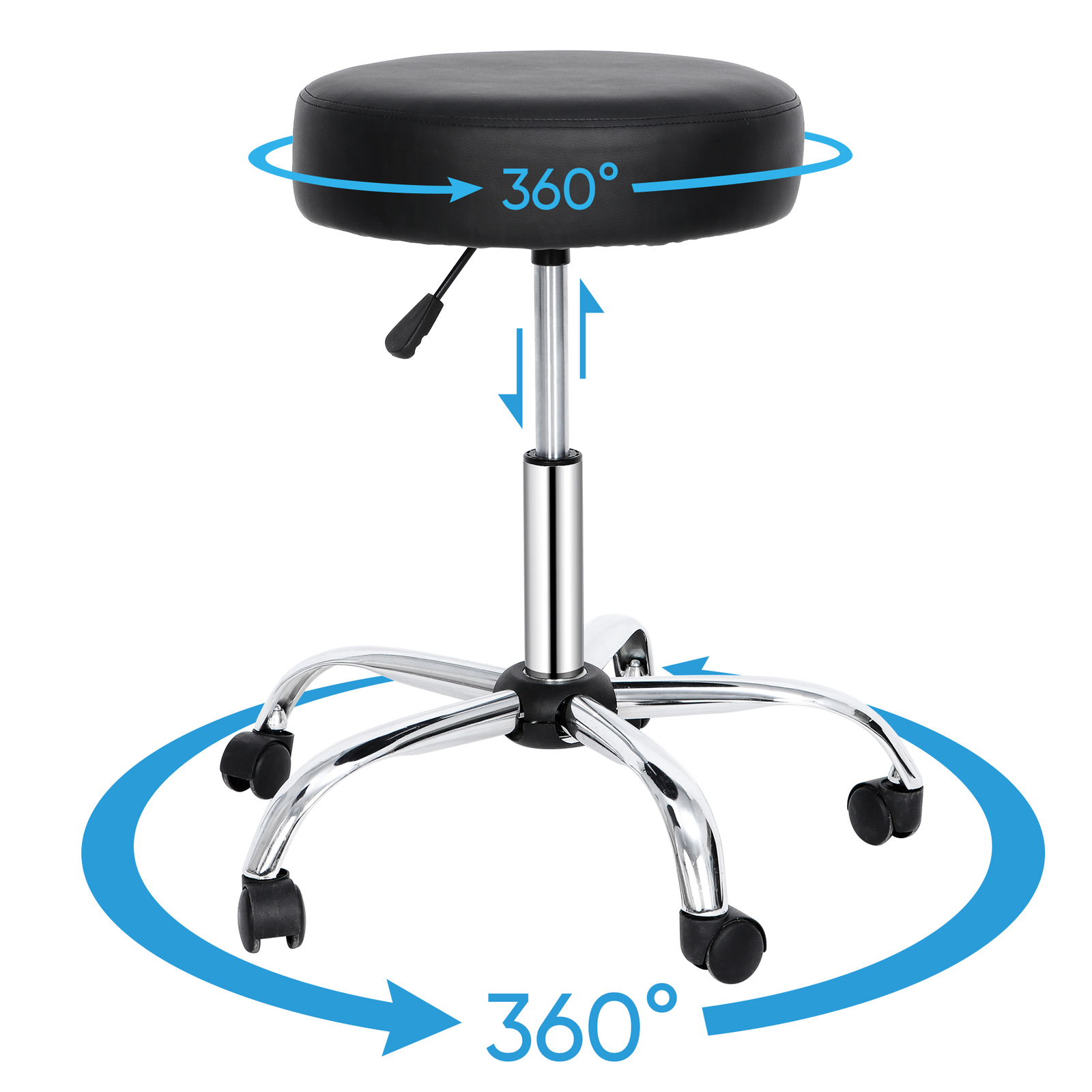 Hydraulic Adjustable Stool Facial Salon Massage Spa Dental Swivel Rolling Chair