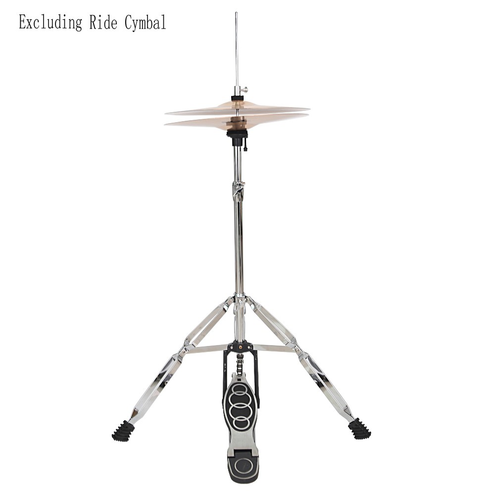 Professional Pedal Control Drum High Hat Cymbal Stand with Pedal Silver&Black US
