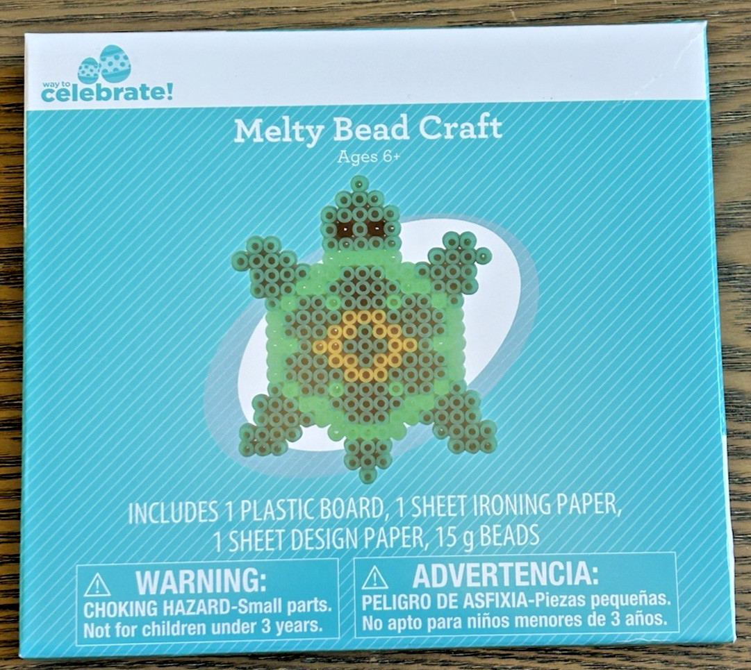 New melty bead craft kit green turtle ages 6+ way to celebrate!