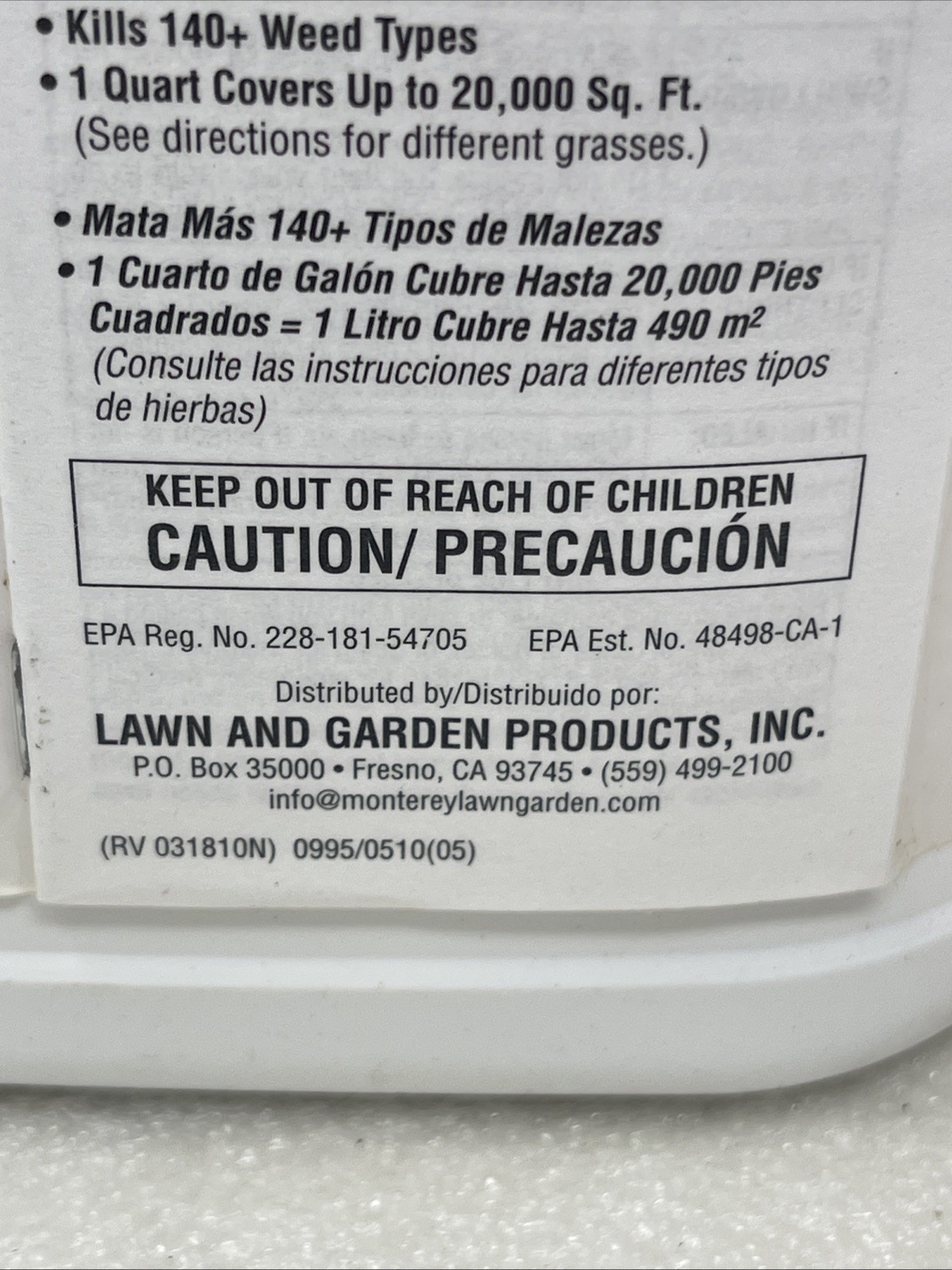 Monterey Weed Whacker Selective Broadleaf Weed Control Concentrate, 1 Qt (32 Oz)