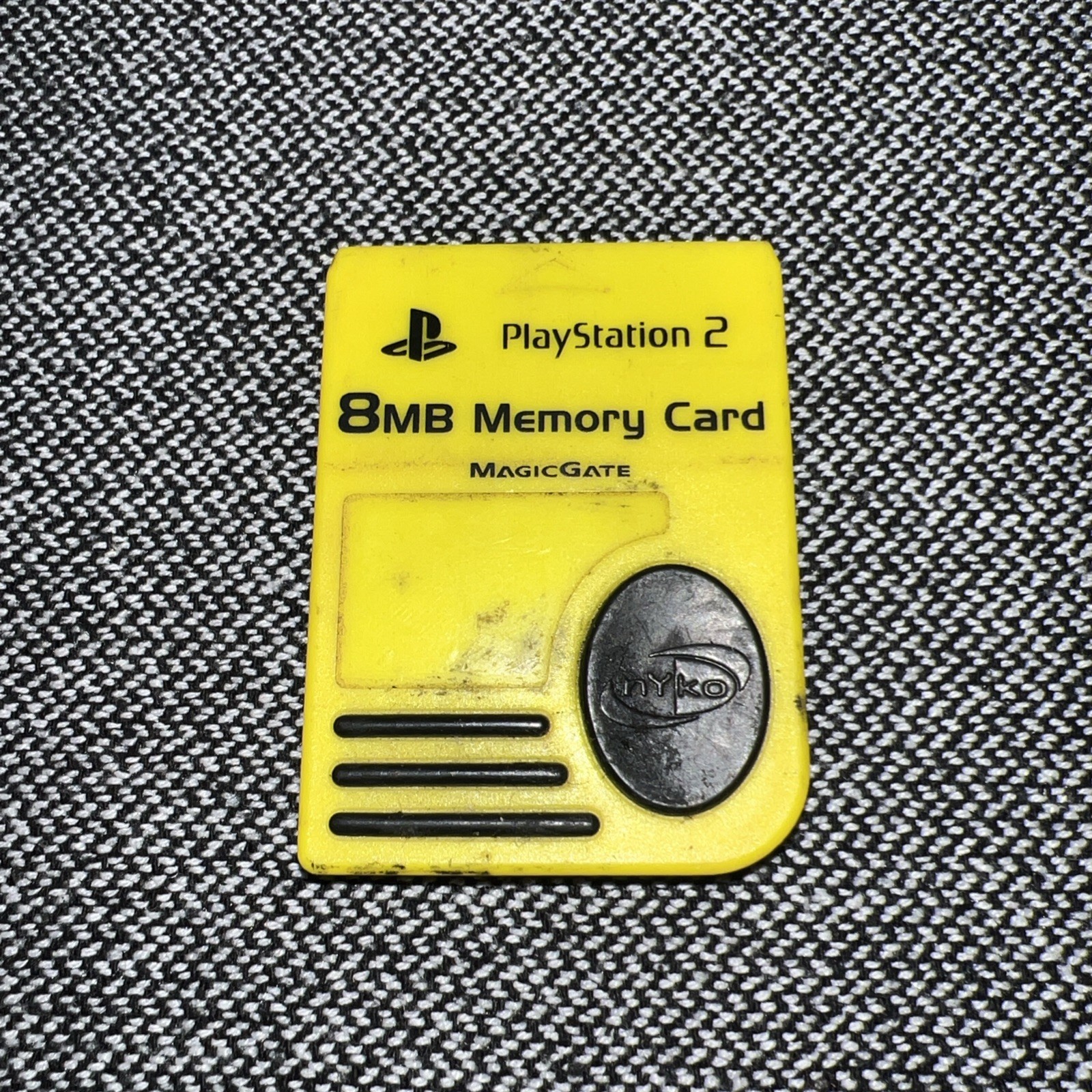 M3 Sony PlayStation 2 8MB Memory Card Yellow Controller Attachment
