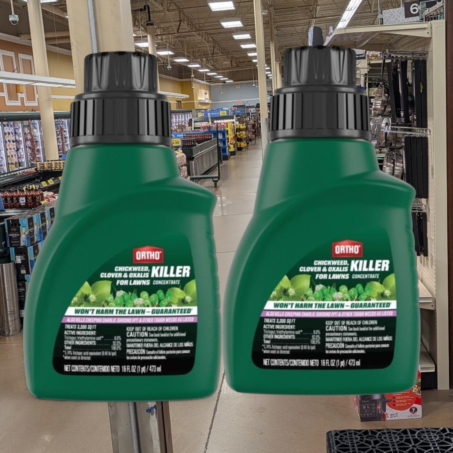 Lot of 2 Ortho WEED B GON Chickweed Clover & Oxalis Killer Concentrate 16 oz ea.