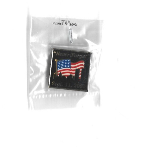 NEVER FORGET SEPT. 11, 2001 LAPEL PINS 25 PIECES