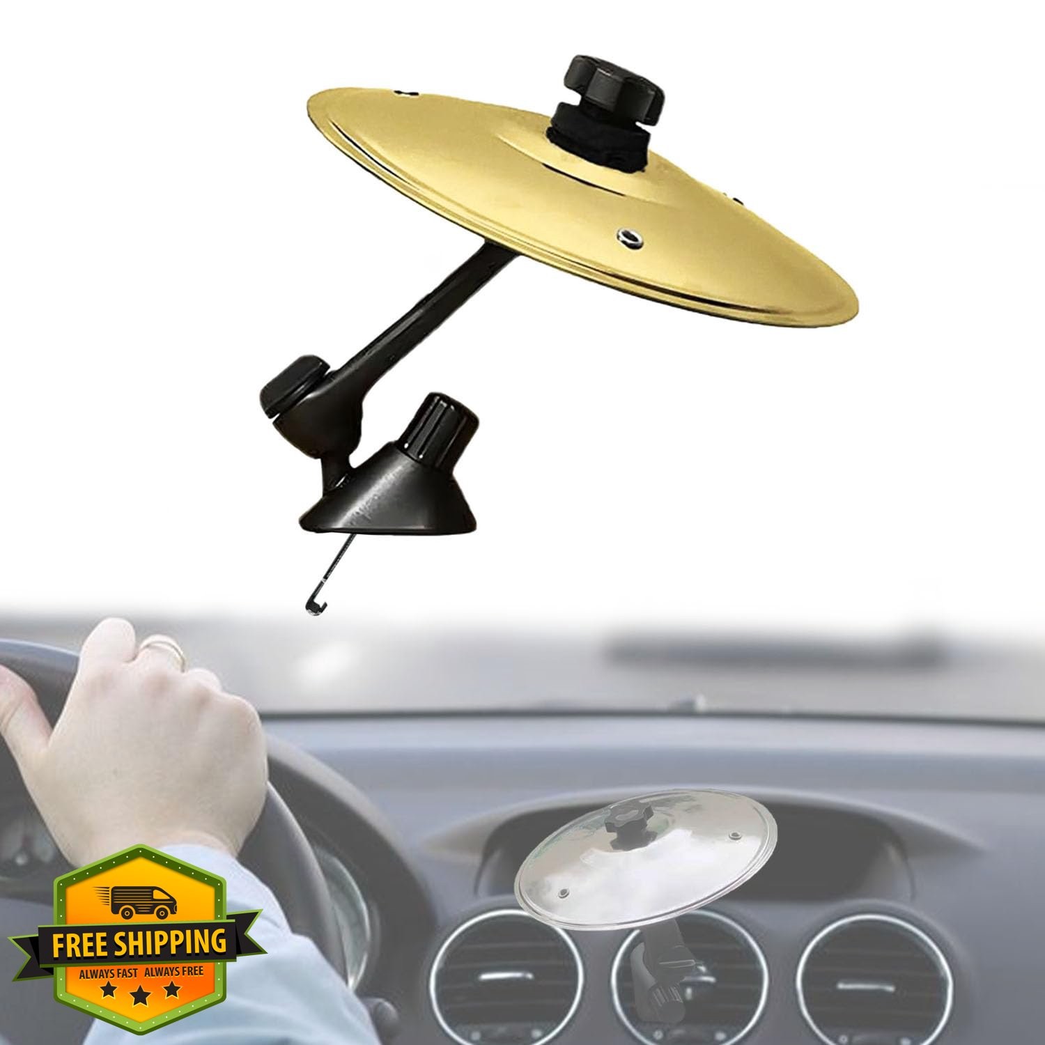 Car Cymbal Air Vent Gold Mini Drum Crash Car Accessories