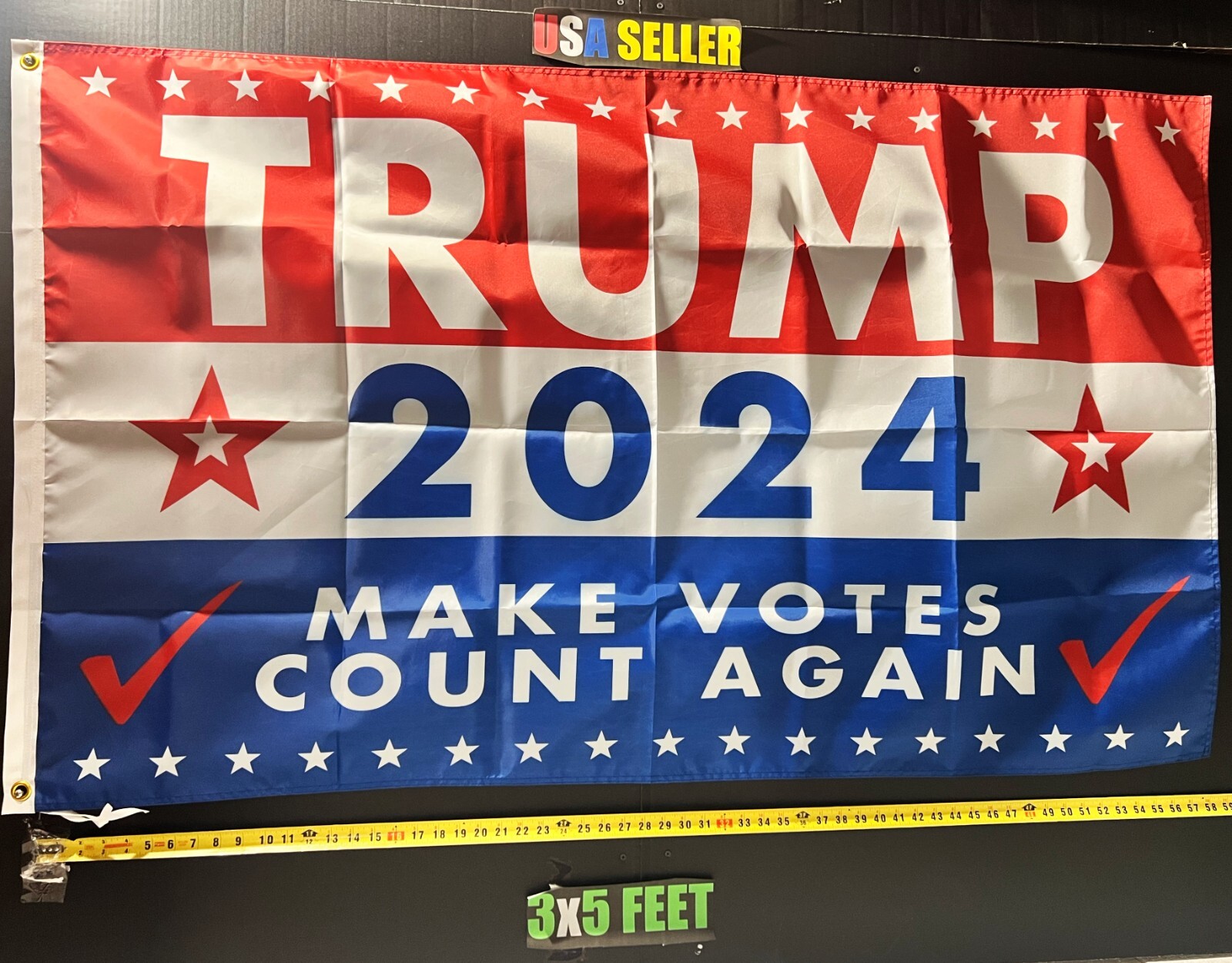 Donald Trump Flag FREE USA SHIP Votes Trump America Vivek Desantis USA Sign 3x5'