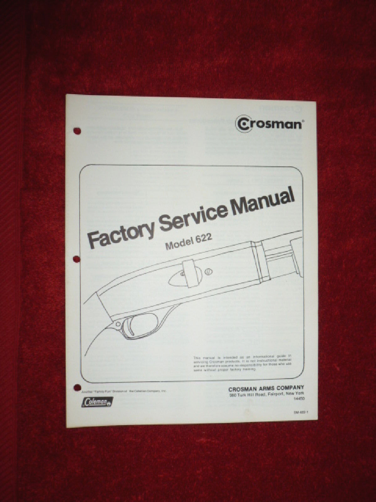 Crosman 622 Service Manual With Exploded View