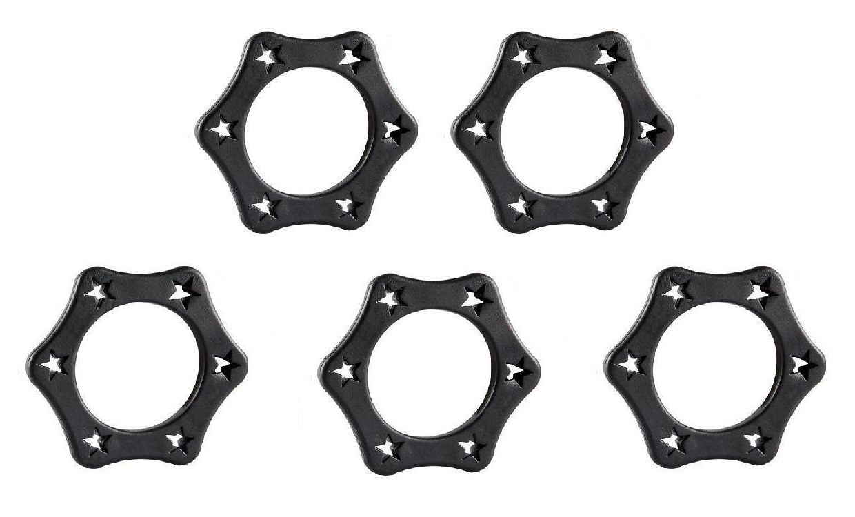 5 Pack Rubber Wireless Handheld Microphone Anti-rolling Protection Ring Black
