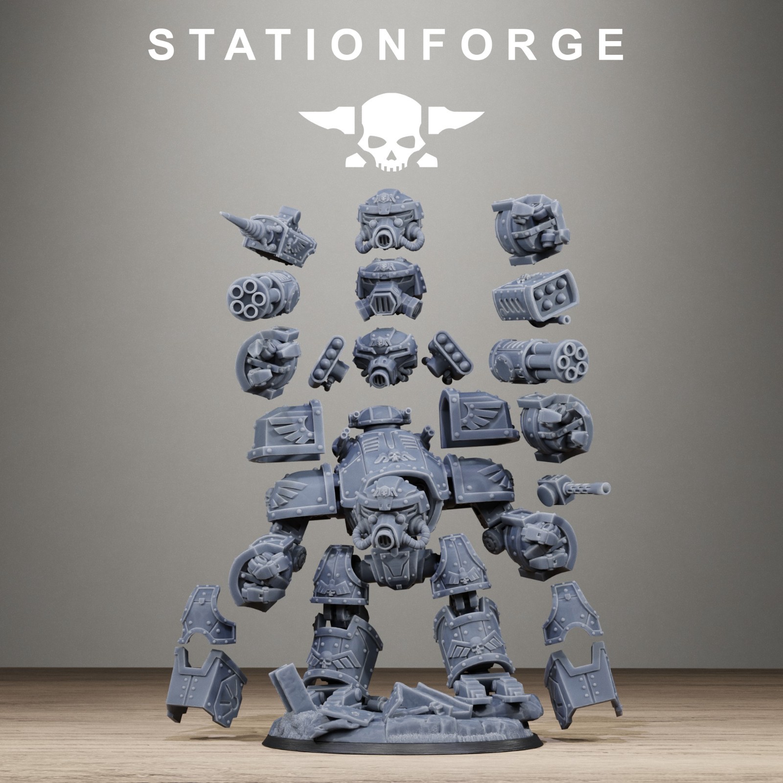 32mm Grimguard MechGuard Station Forge High Quality Miniature (100mm Base)