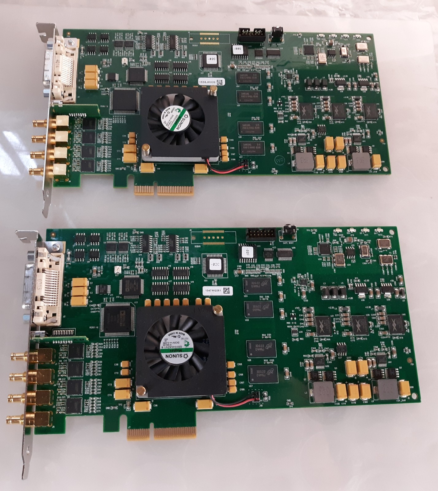 Pair of AJA Kona-3G-R0 Dual Link HD/SD PCIe HDMI Video Card