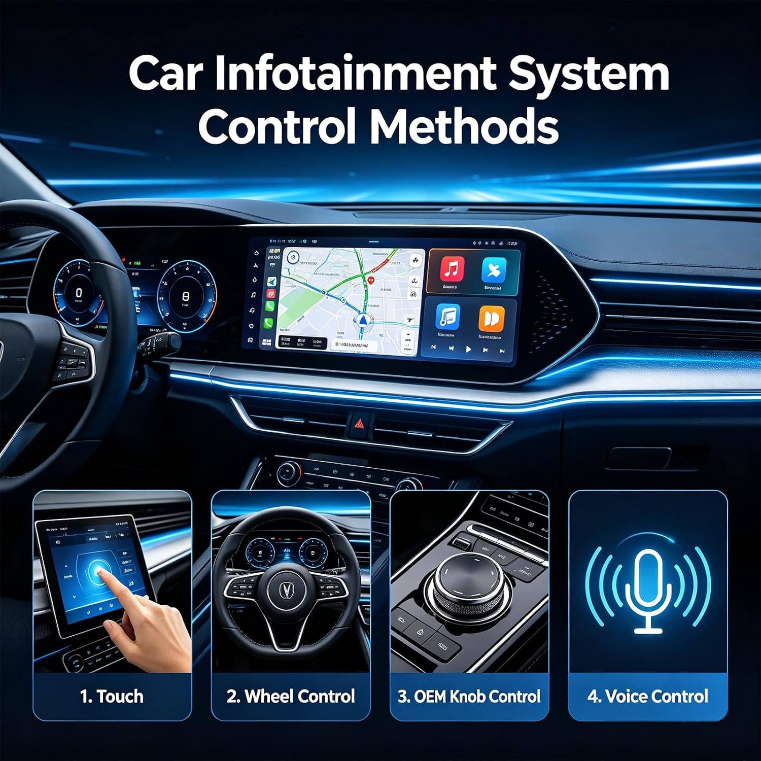 Wireless CarPlay Android Auto Adapter 2-in-1 Convert Wired to Wireless USB