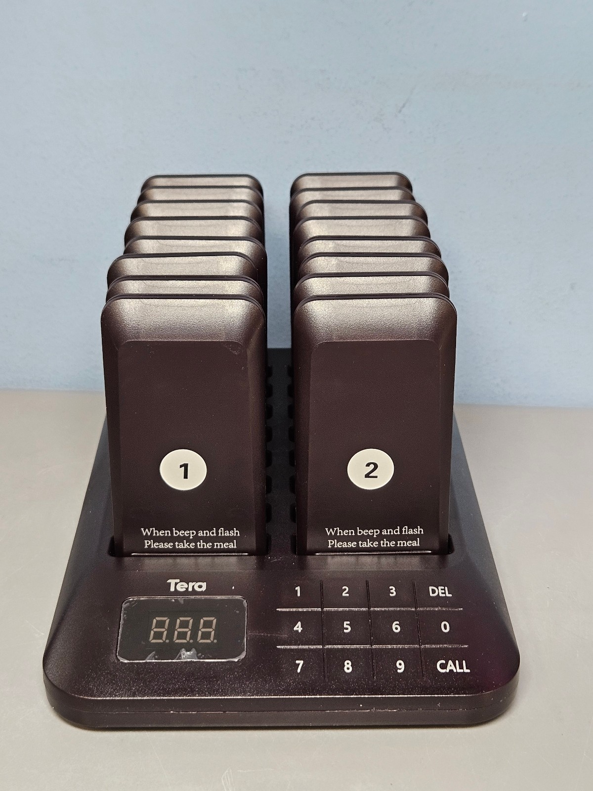Tera Wireless Calling System - 16 Rechargeable Restaurant Pagers - New in Box!