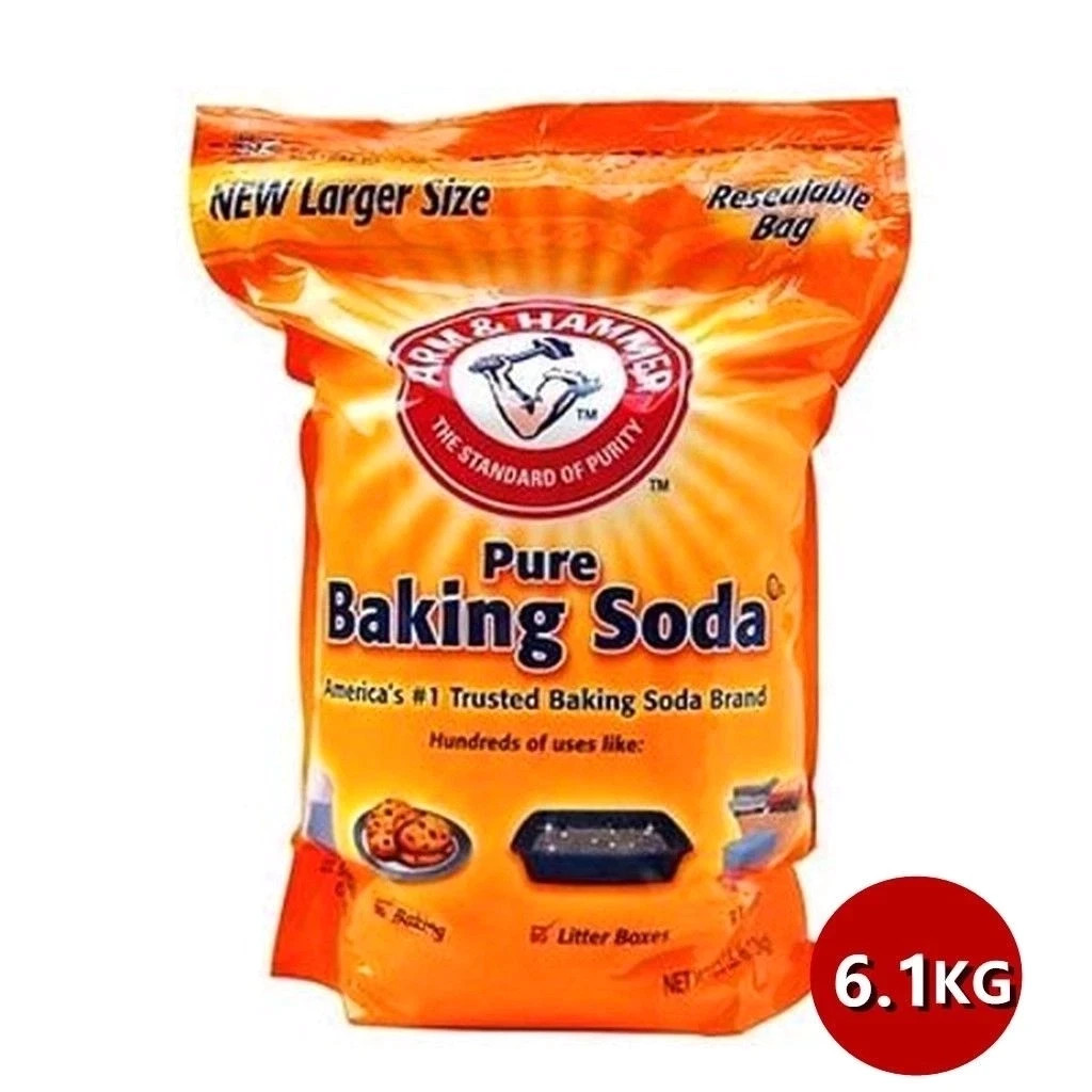 6.1kg Arm & Hammer Pure Baking Soda Food Grade Bulk Resealable Bag Bicarb Soda