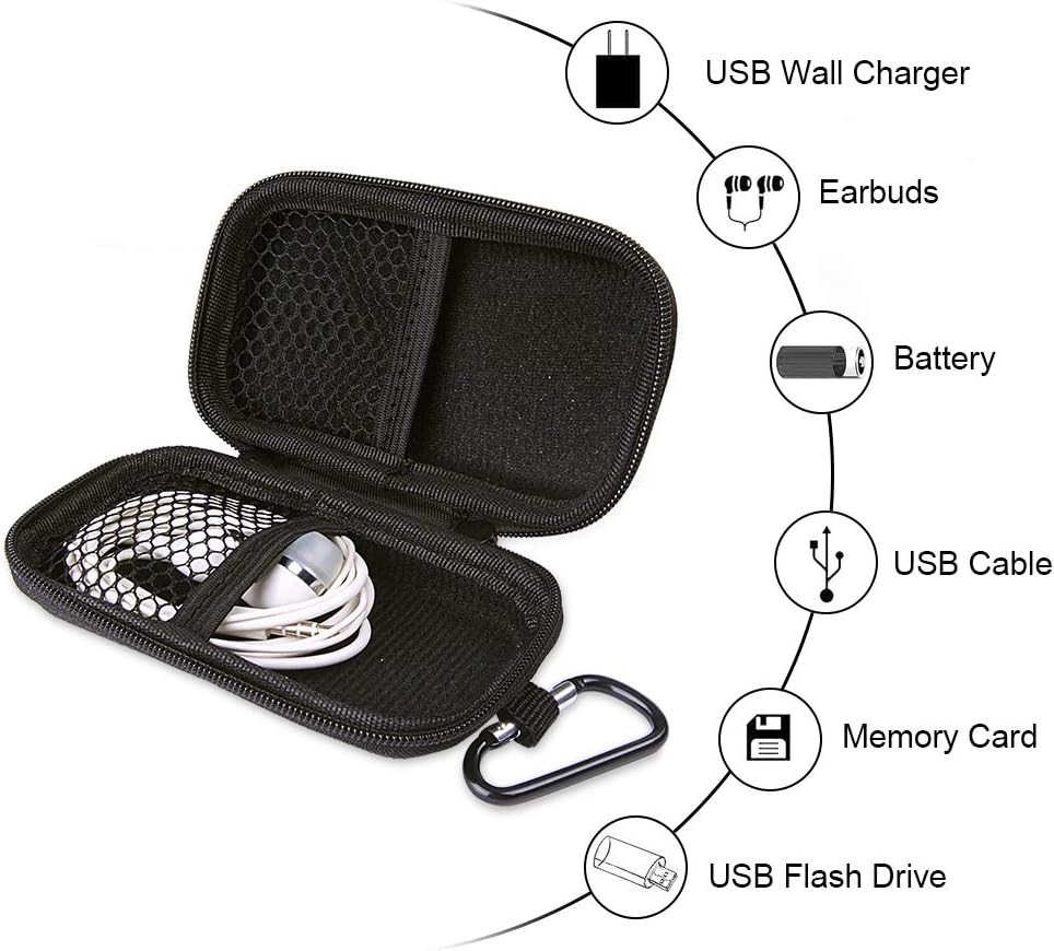 Lightweight Protective EVA Hard Shell Case for MP3 Players & Accessories - 6"