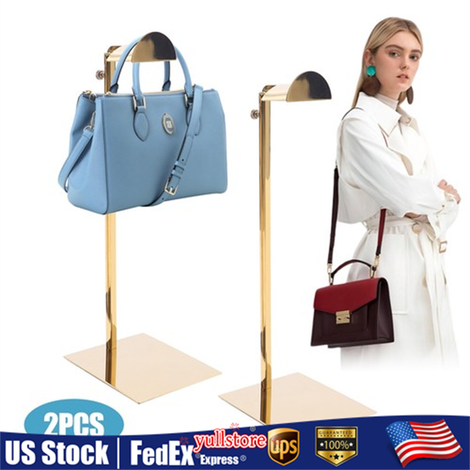 2x Handbag Display Stand Holder Hanging Bag Rack Display for Retail Store USA