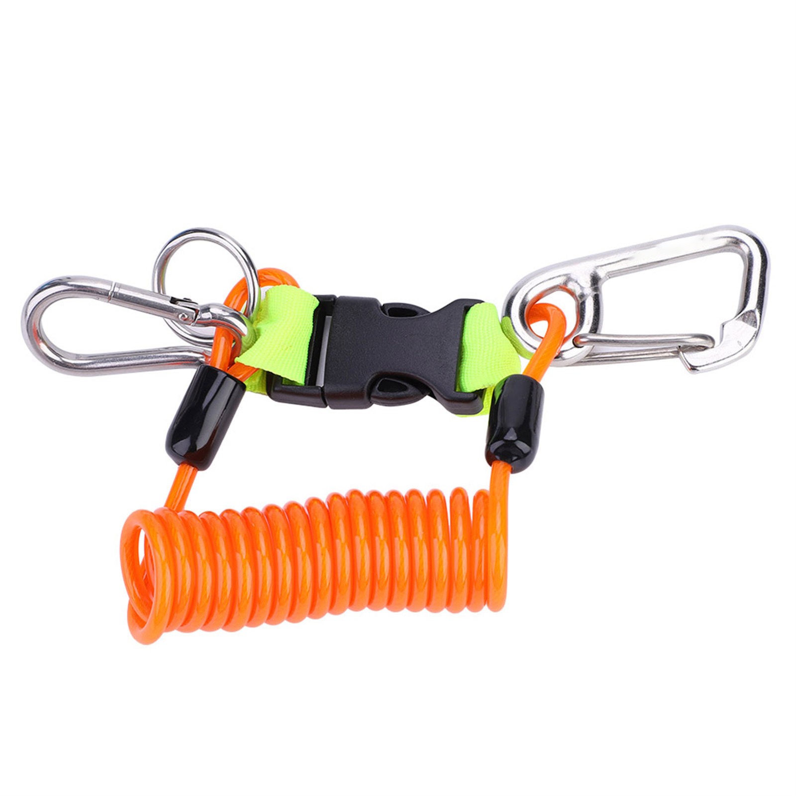 Keep Diving Anti Lost Spring Coil Lanyard Safety Emergency Tool With Quick
